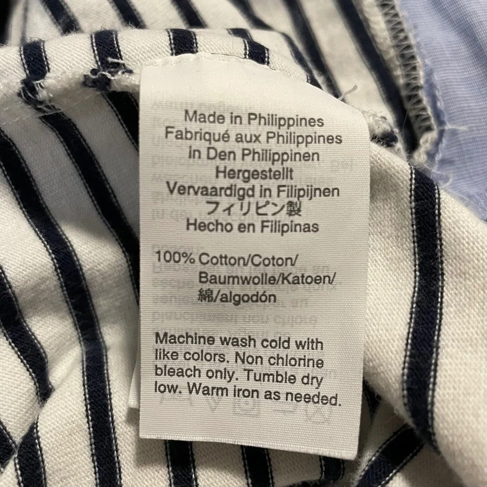 J.Crew Mercantile Breton Striped Shirt Layered Top Cotton Coastal Preppy‎ XS